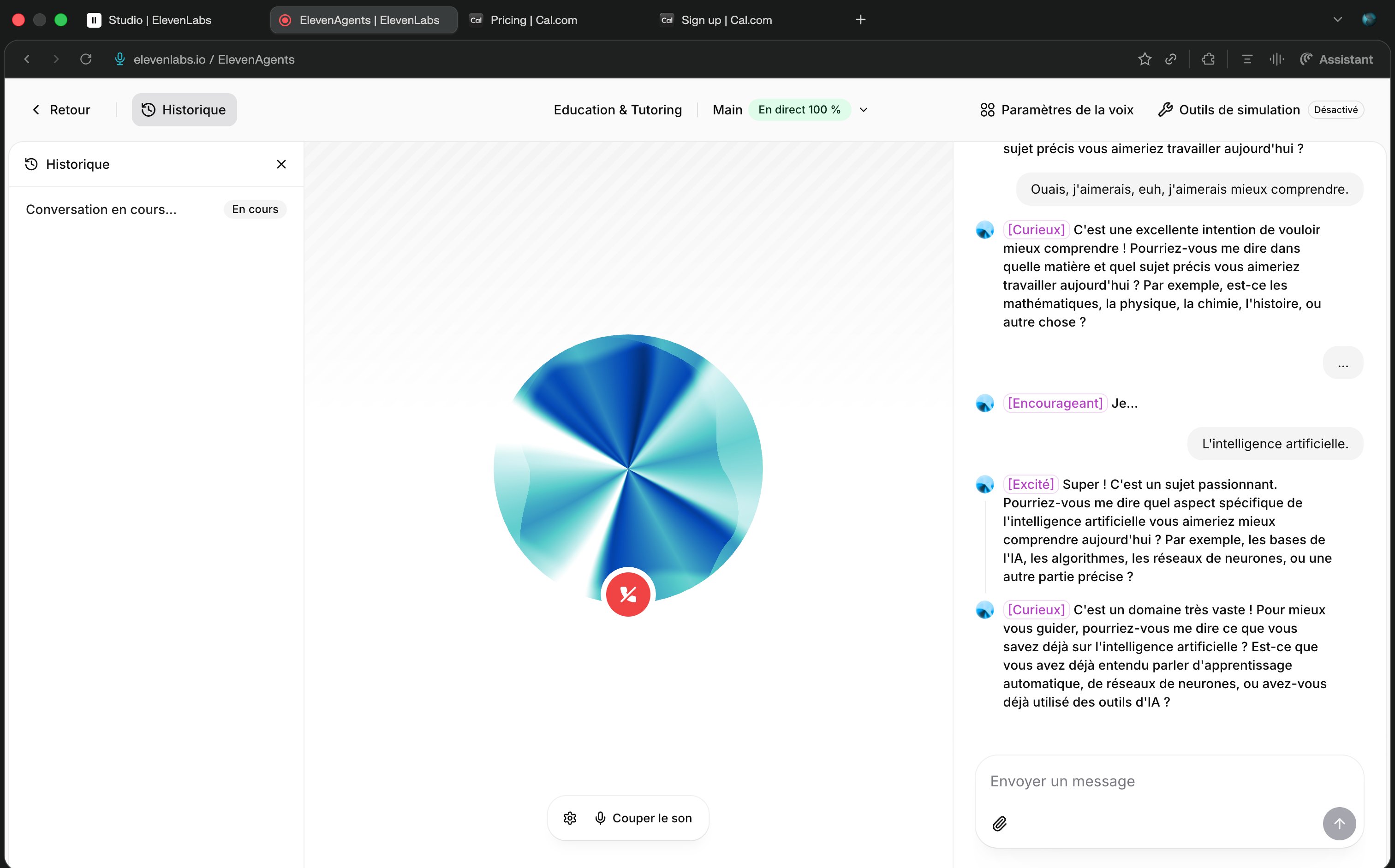 Les différents plans ElevenCreative — pour ce test, j'ai pris le plan Creator à 11€/mois pour pouvoir tester le clonage de voix