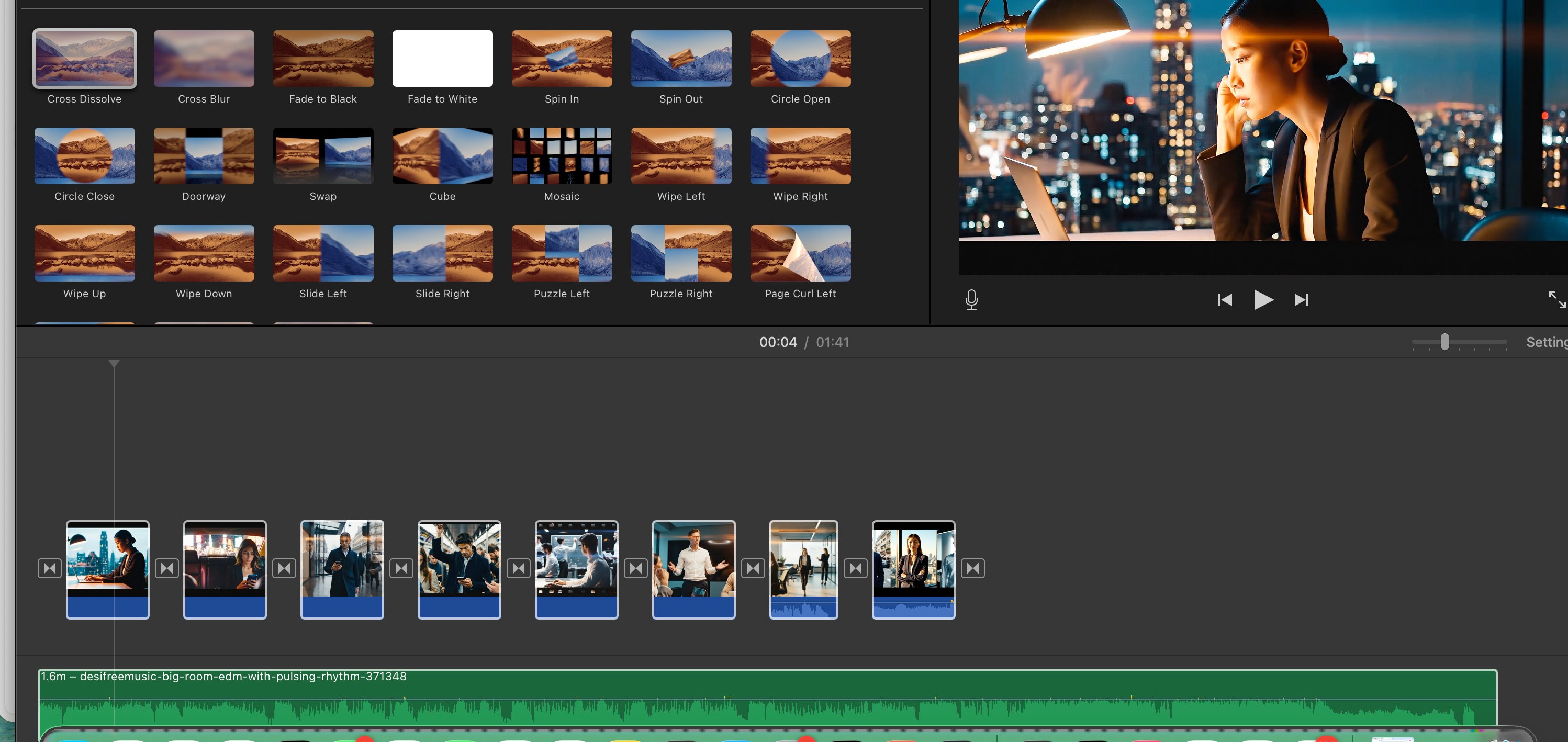 Montage final dans iMovie
