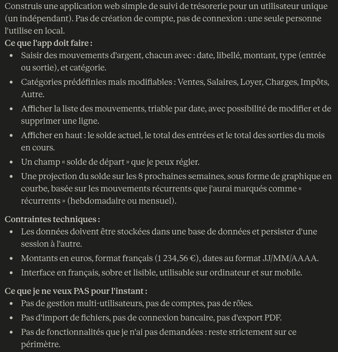 Le prompt de cadrage