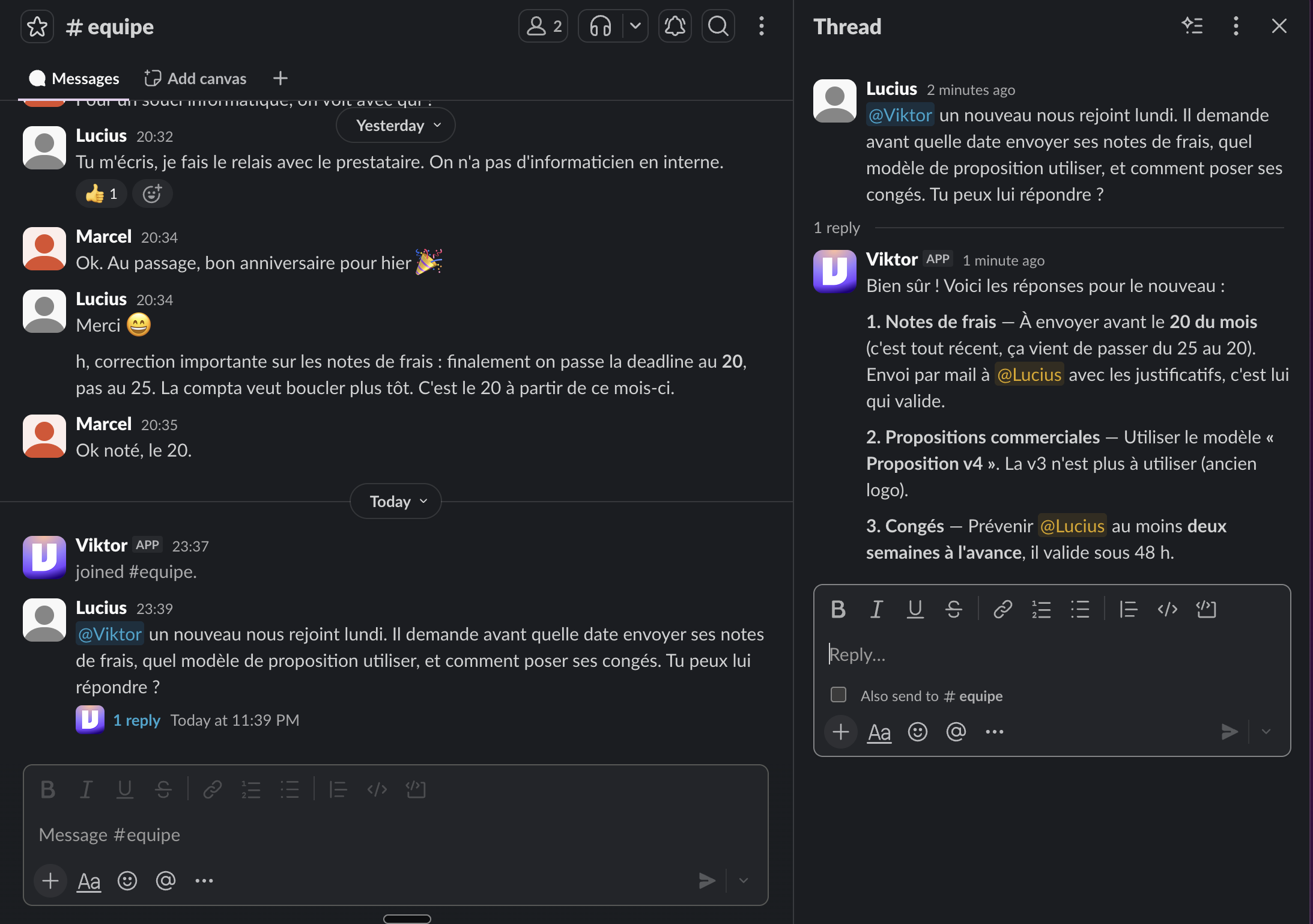 Mission 1 : la réponse de Viktor