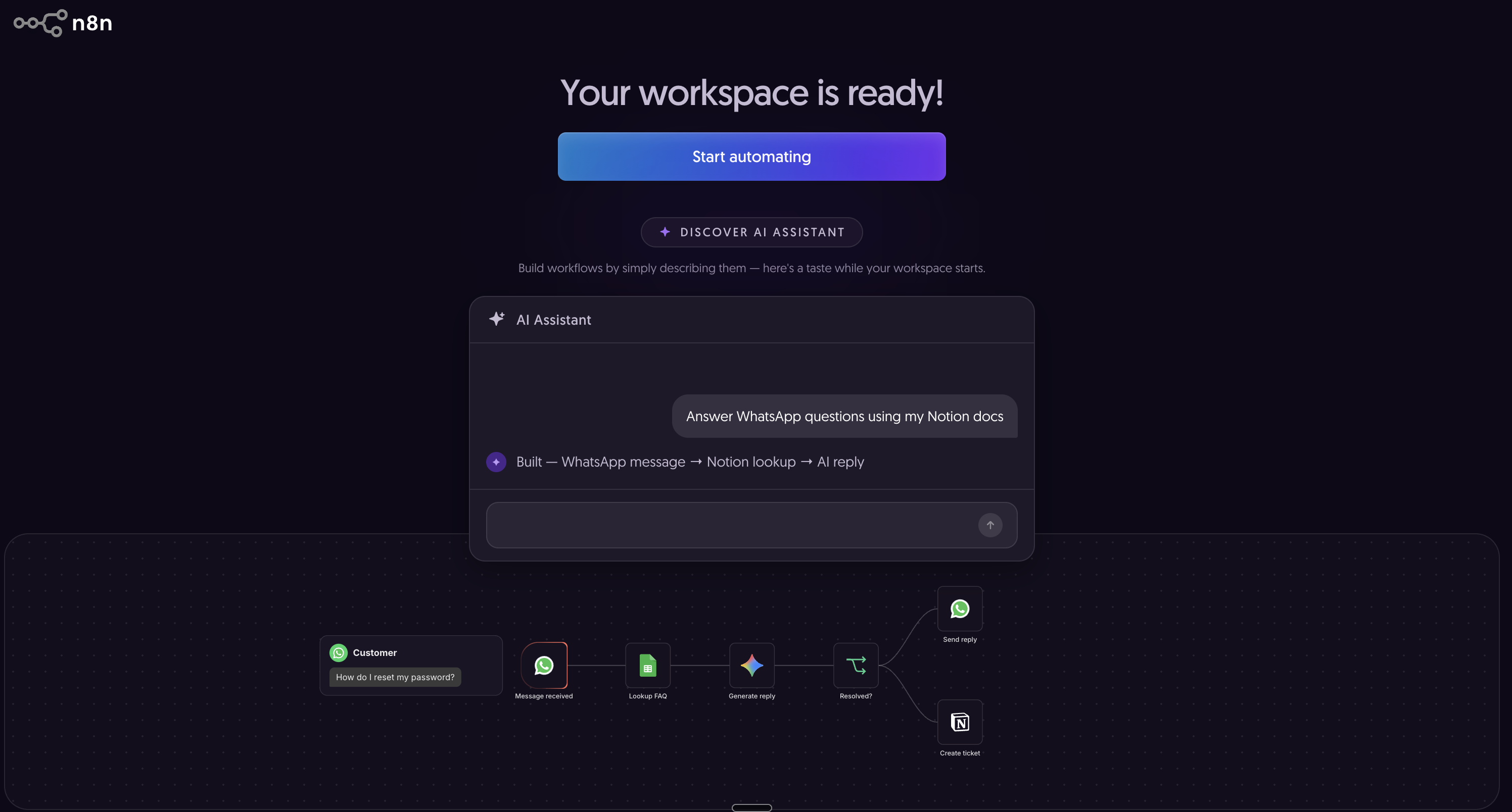 L'assistant IA de N8N